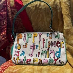 Coach Multicolor Text Design Clutch